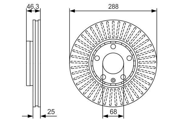 Compre 0986479R82 Bosch Disco do freio dianteiro