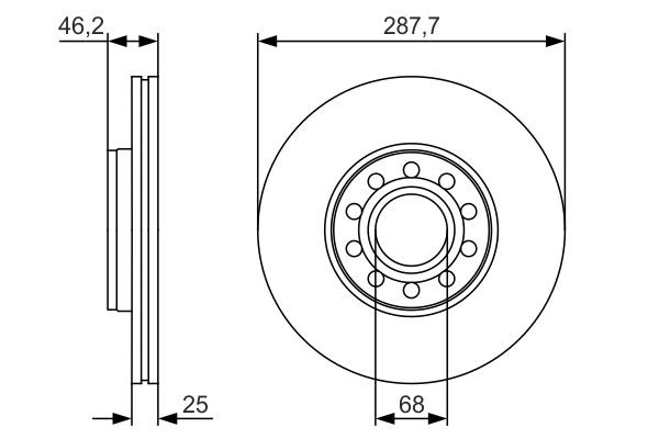 Compre 0986479S19 Bosch Disco do freio dianteiro