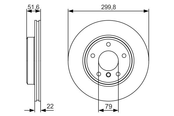 0986479S32 Bosch Disco do freio dianteiro