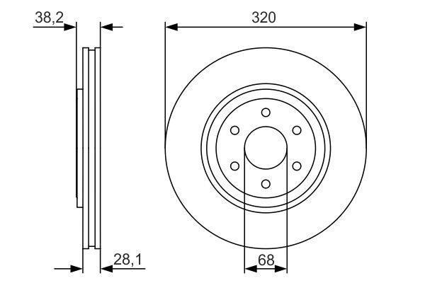 Compre 0986479S35 Bosch Disco do freio dianteiro
