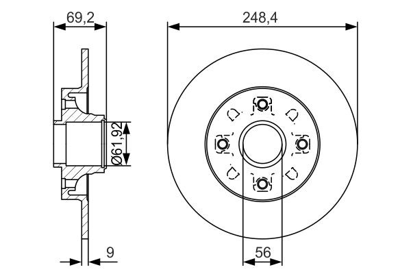 Compre 0986479S43 Bosch Disco do freio traseiro