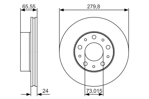 0986479S70 Bosch Disco do freio dianteiro