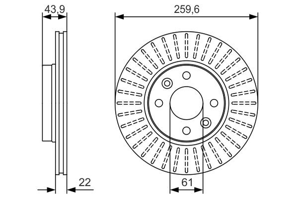 Compre 0986479S90 Bosch Disco do freio dianteiro