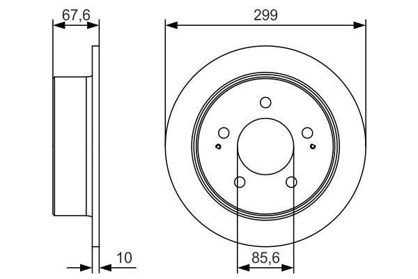0986479U21 Bosch Disco do freio traseiro