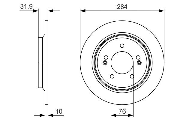 Compre 0986479V09 Bosch Disco do freio traseiro