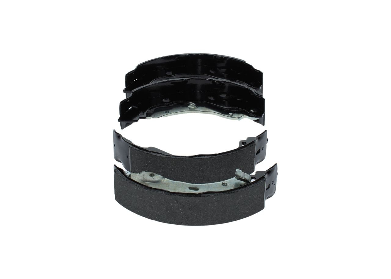 0986487940 Bosch Sapatas do freio traseiras de tambor, montadas com cilindros, kit