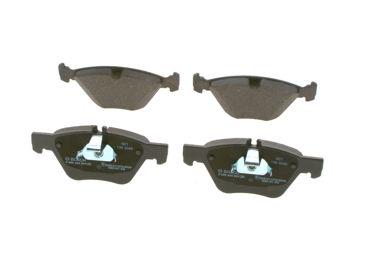 0986494001 Bosch Sapatas do freio dianteiras de disco