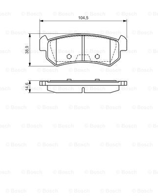 0986494133 Bosch Sapatas do freio traseiras de disco