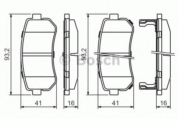 0986494140 Bosch Sapatas do freio traseiras de disco