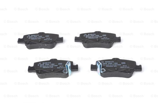 0986494182 Bosch Sapatas do freio traseiras de disco