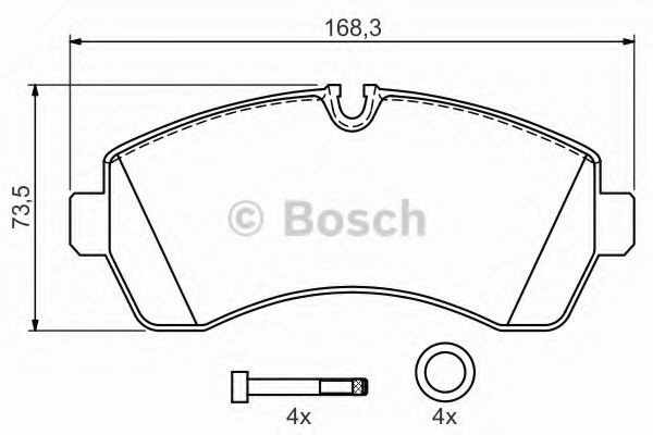 Compre 0986494194 Bosch Sapatas do freio dianteiras de disco
