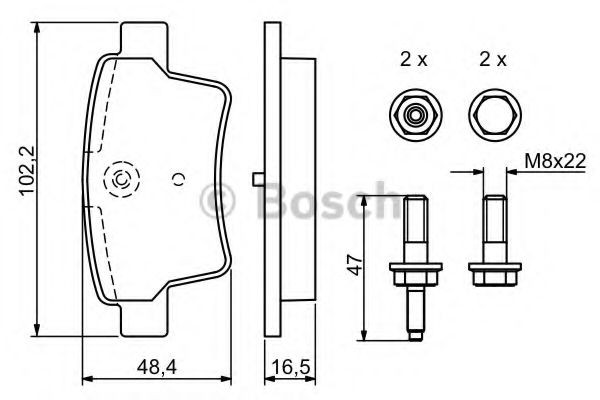 Compre 0986494199 Bosch Sapatas do freio traseiras de disco