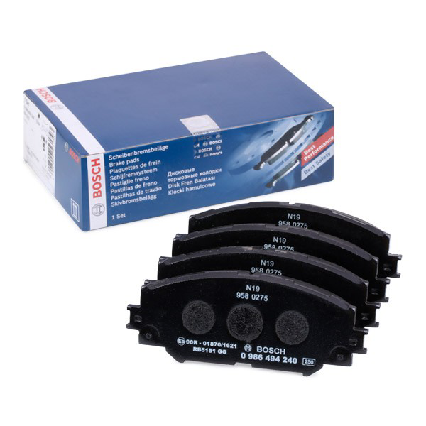 Compre 0986494240 Bosch Sapatas do freio dianteiras de disco