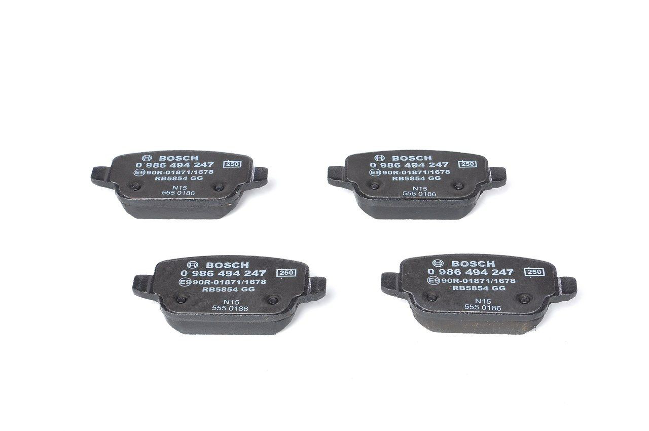Compre 0986494247 Bosch Sapatas do freio traseiras de disco