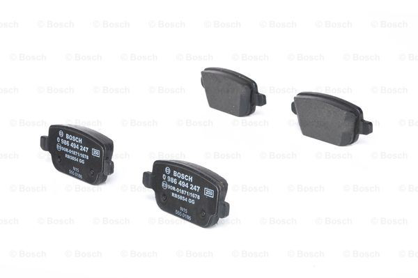 0986494247 Bosch Sapatas do freio traseiras de disco