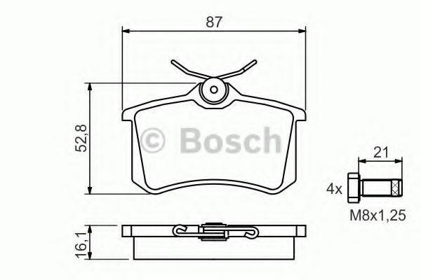 Compre 0986494399 Bosch Sapatas do freio traseiras de disco
