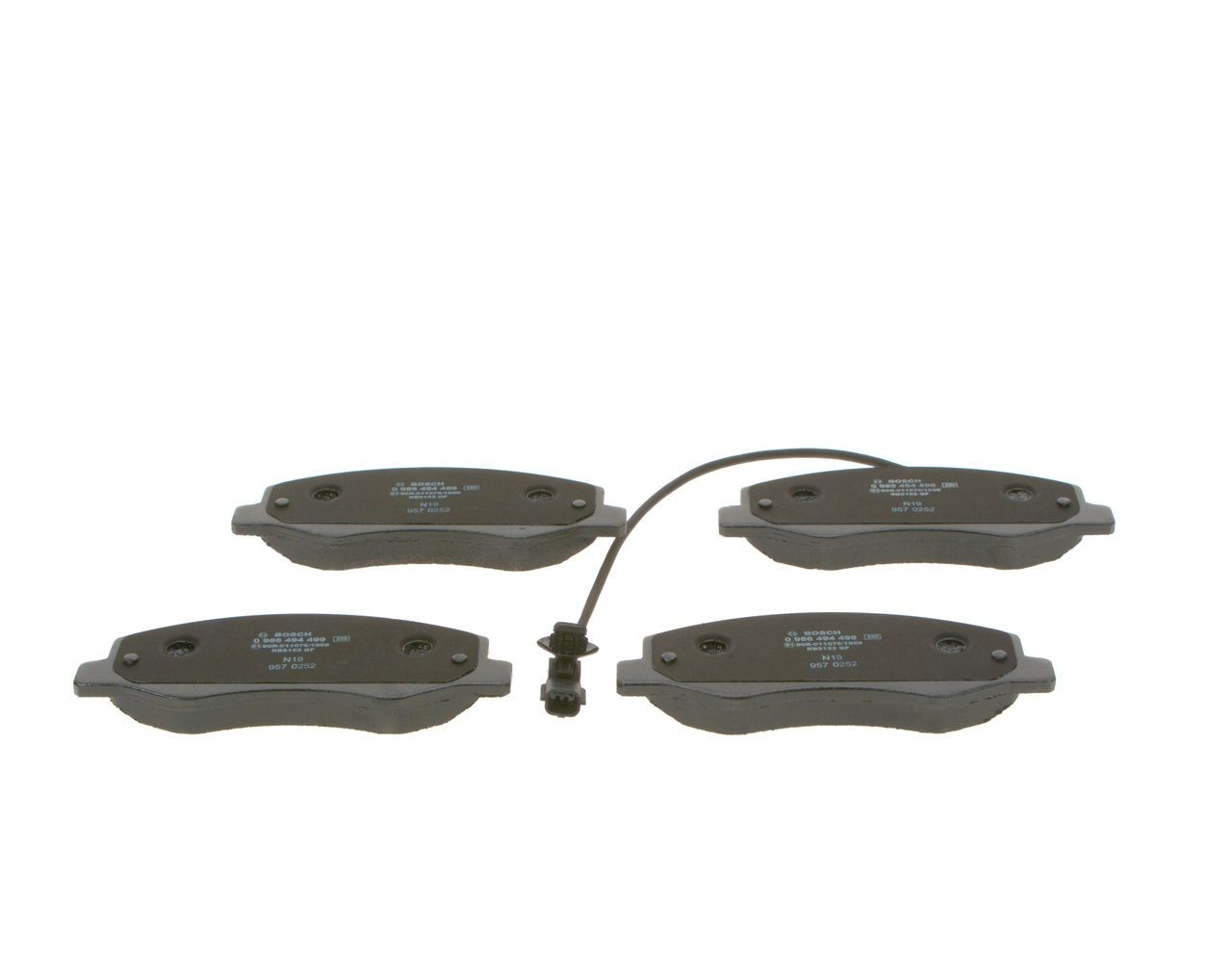 0986494499 Bosch Sapatas do freio traseiras de disco