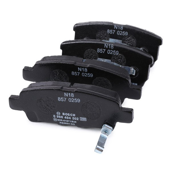 0986494502 Bosch Sapatas do freio traseiras de disco