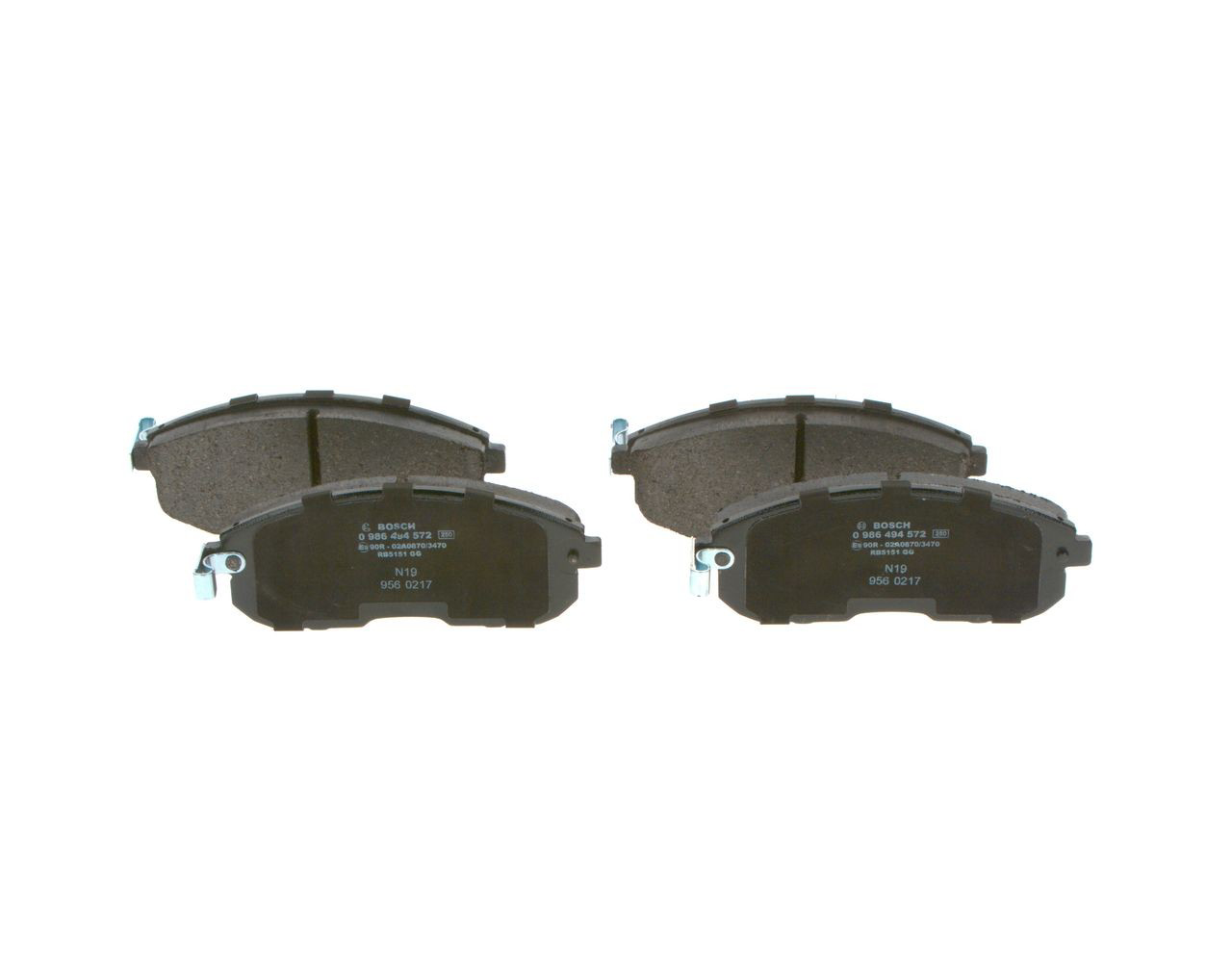 0986494572 Bosch Sapatas do freio dianteiras de disco