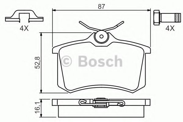 Compre 0986494621 Bosch Sapatas do freio traseiras de disco