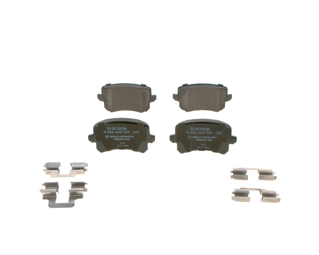 Sapatas do freio traseiras de disco Bosch 0986494731 preço, a partir de 44,38 USD