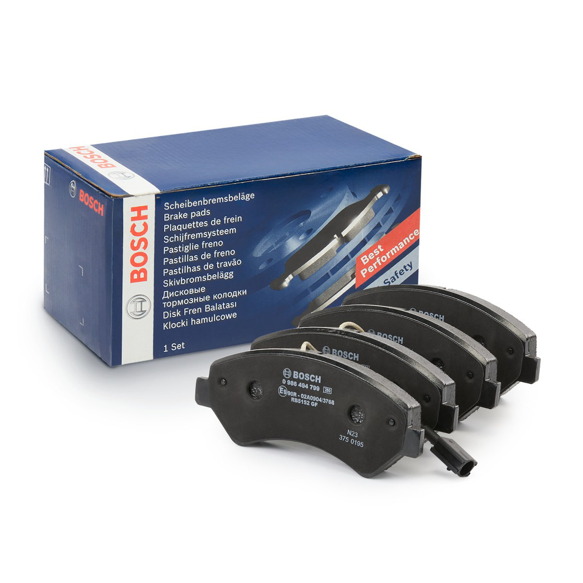0986494799 Bosch Sapatas do freio dianteiras de disco