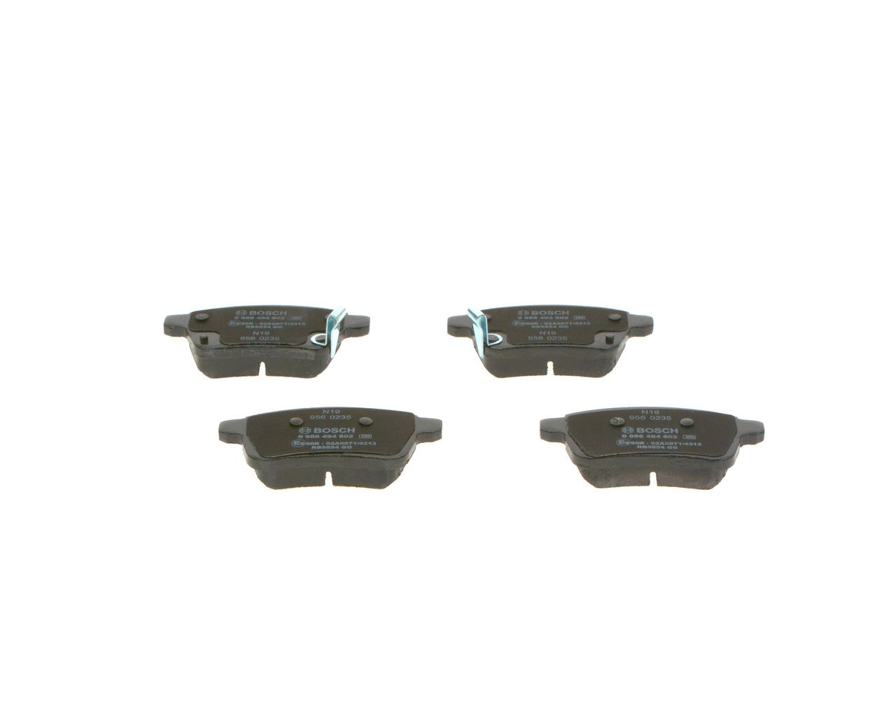 Sapatas do freio traseiras de disco 0986494802 Bosch