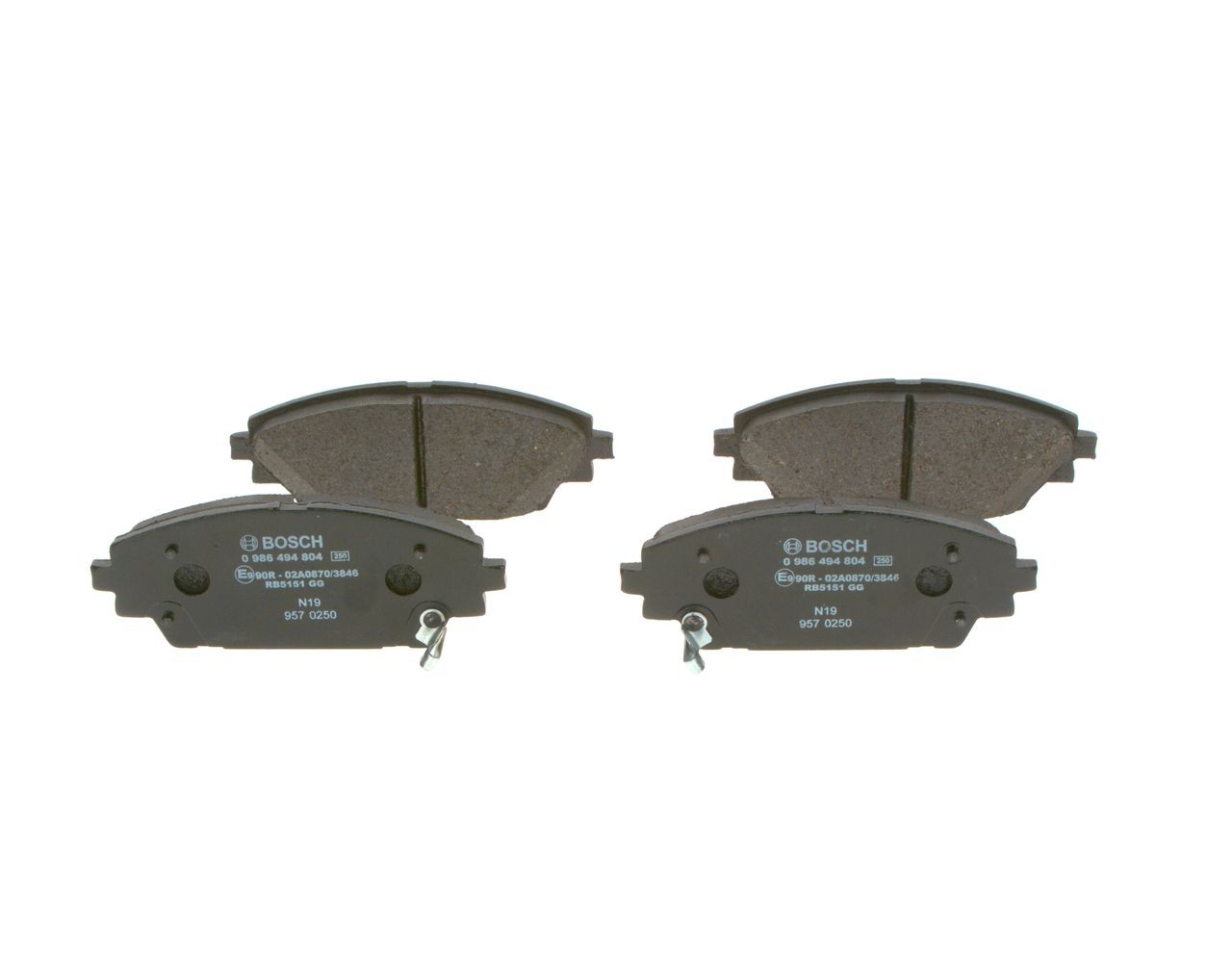 0986494804 Bosch Sapatas do freio dianteiras de disco