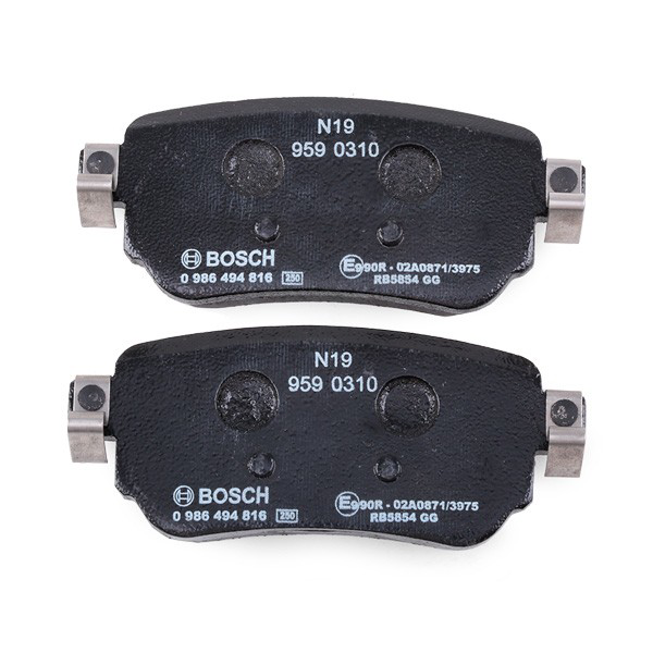 Sapatas do freio traseiras de disco 0986494816 Bosch
