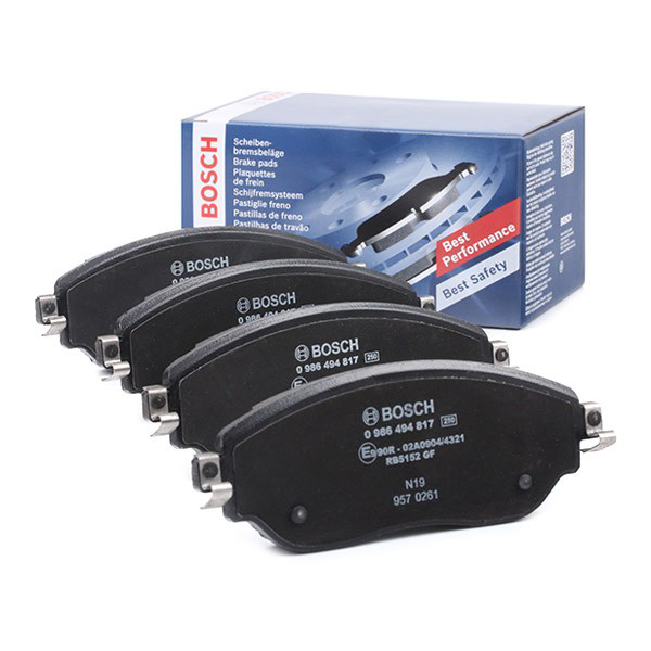 0986494817 Bosch Sapatas do freio dianteiras de disco