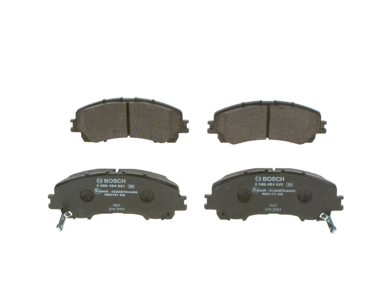 0986494821 Bosch Sapatas do freio dianteiras de disco