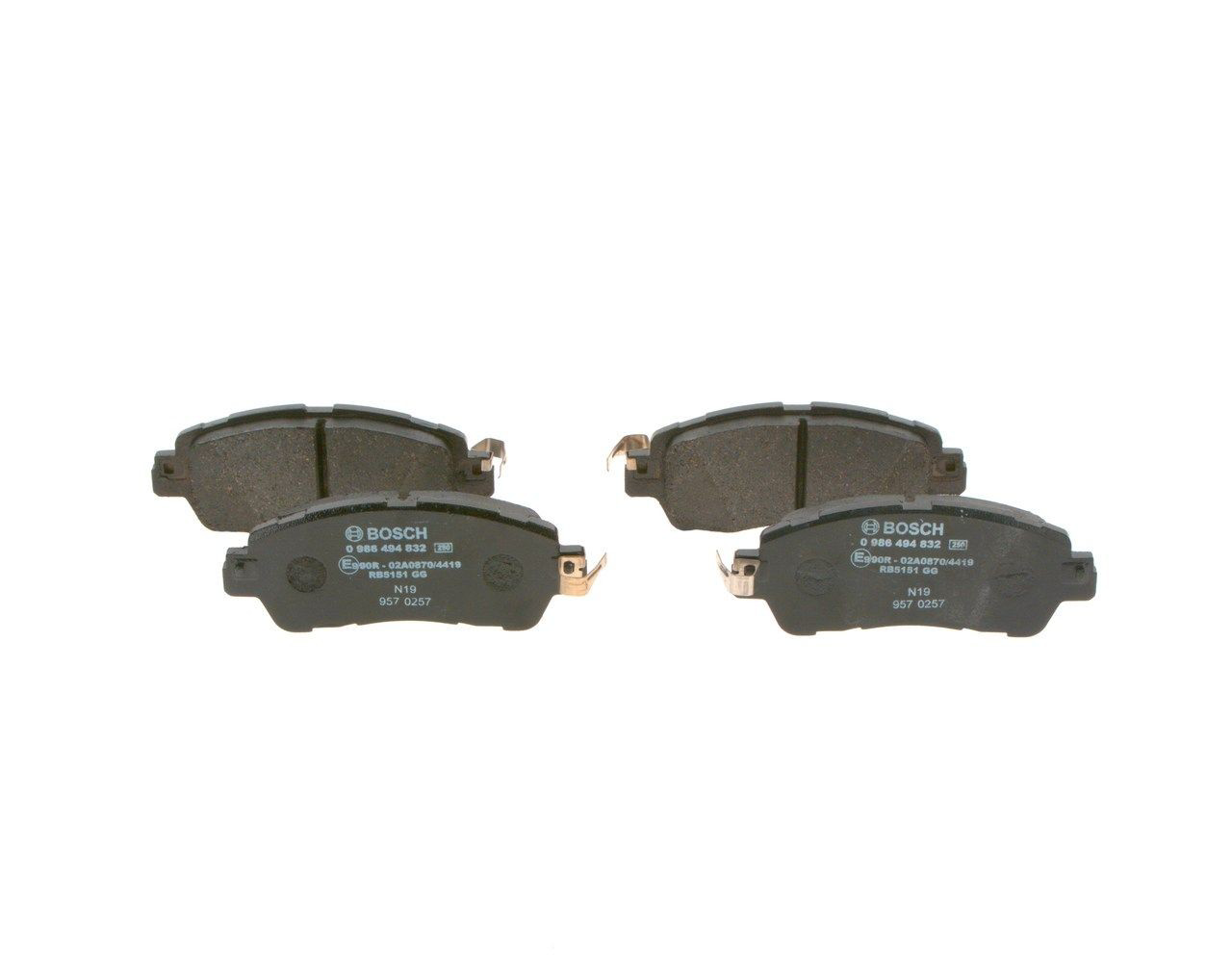 0986494832 Bosch Sapatas do freio dianteiras de disco