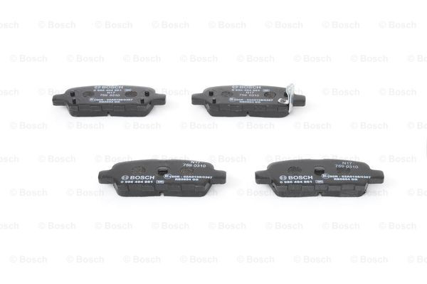 Sapatas do freio traseiras de disco 0986494861 Bosch