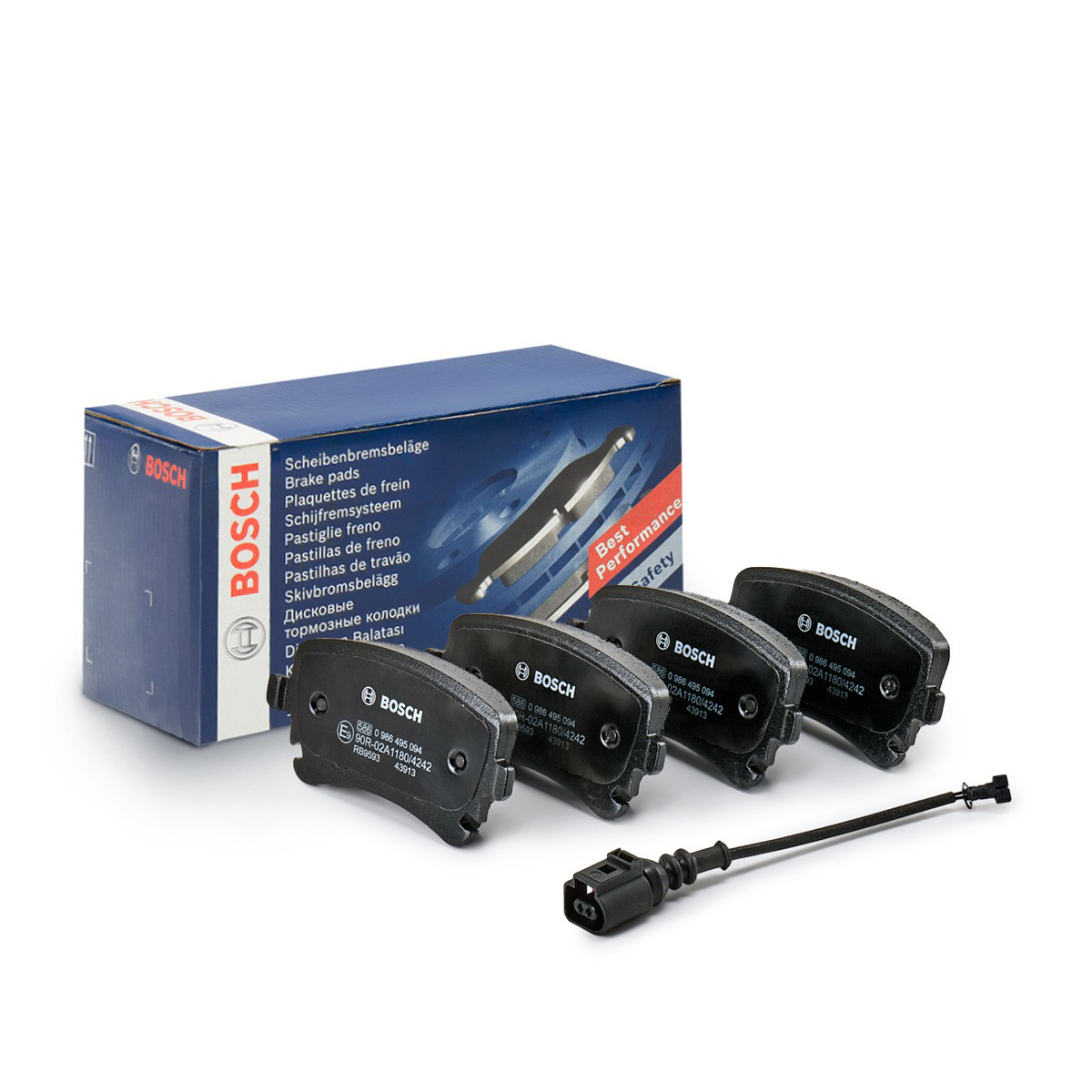 0986495094 Bosch Sapatas do freio traseiras de disco