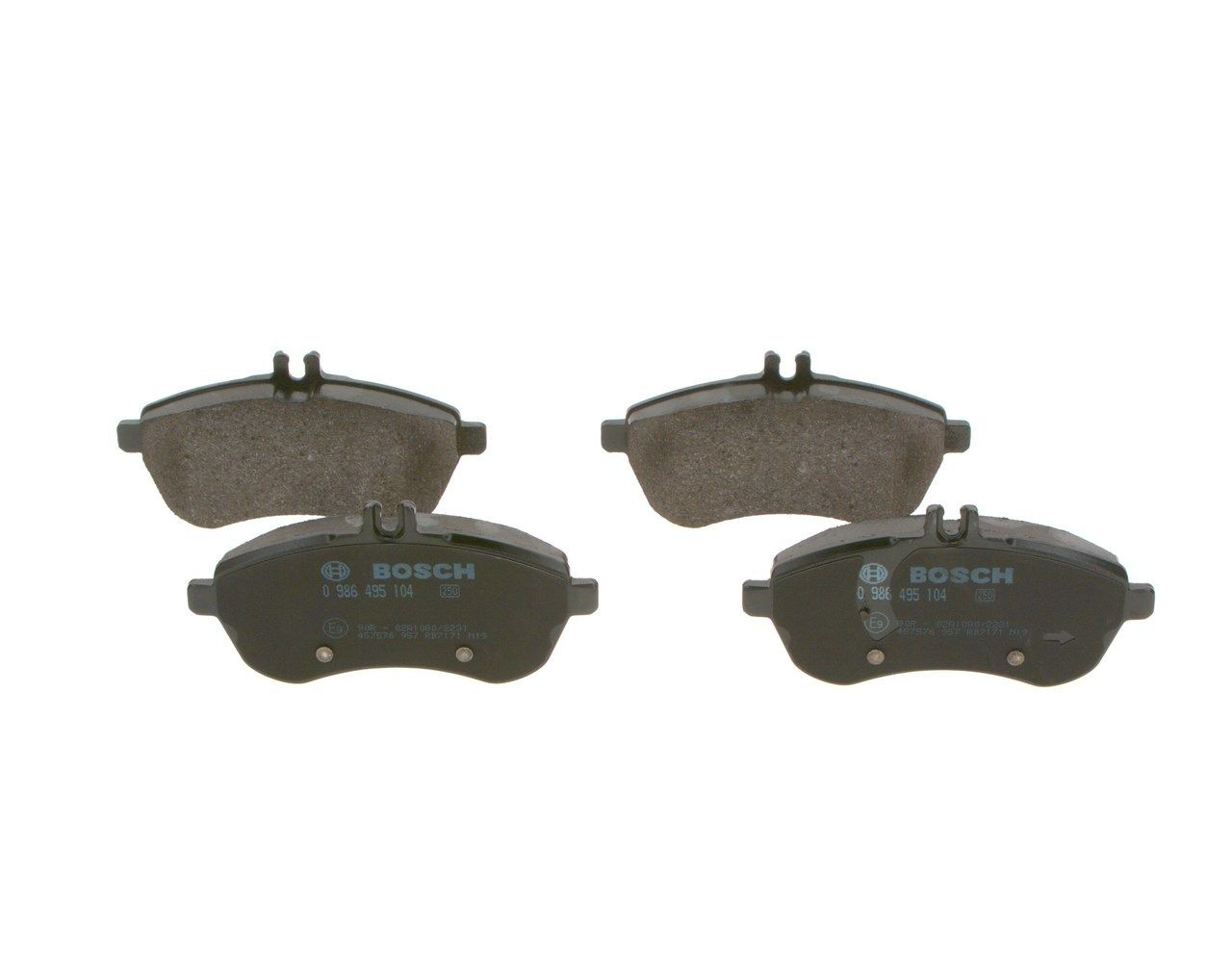 Compre 0986495104 Bosch Sapatas do freio dianteiras de disco