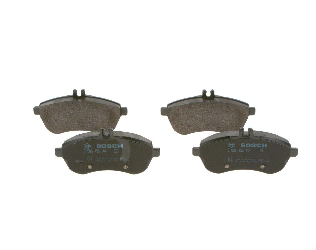 Sapatas do freio dianteiras de disco 0986495104 Bosch