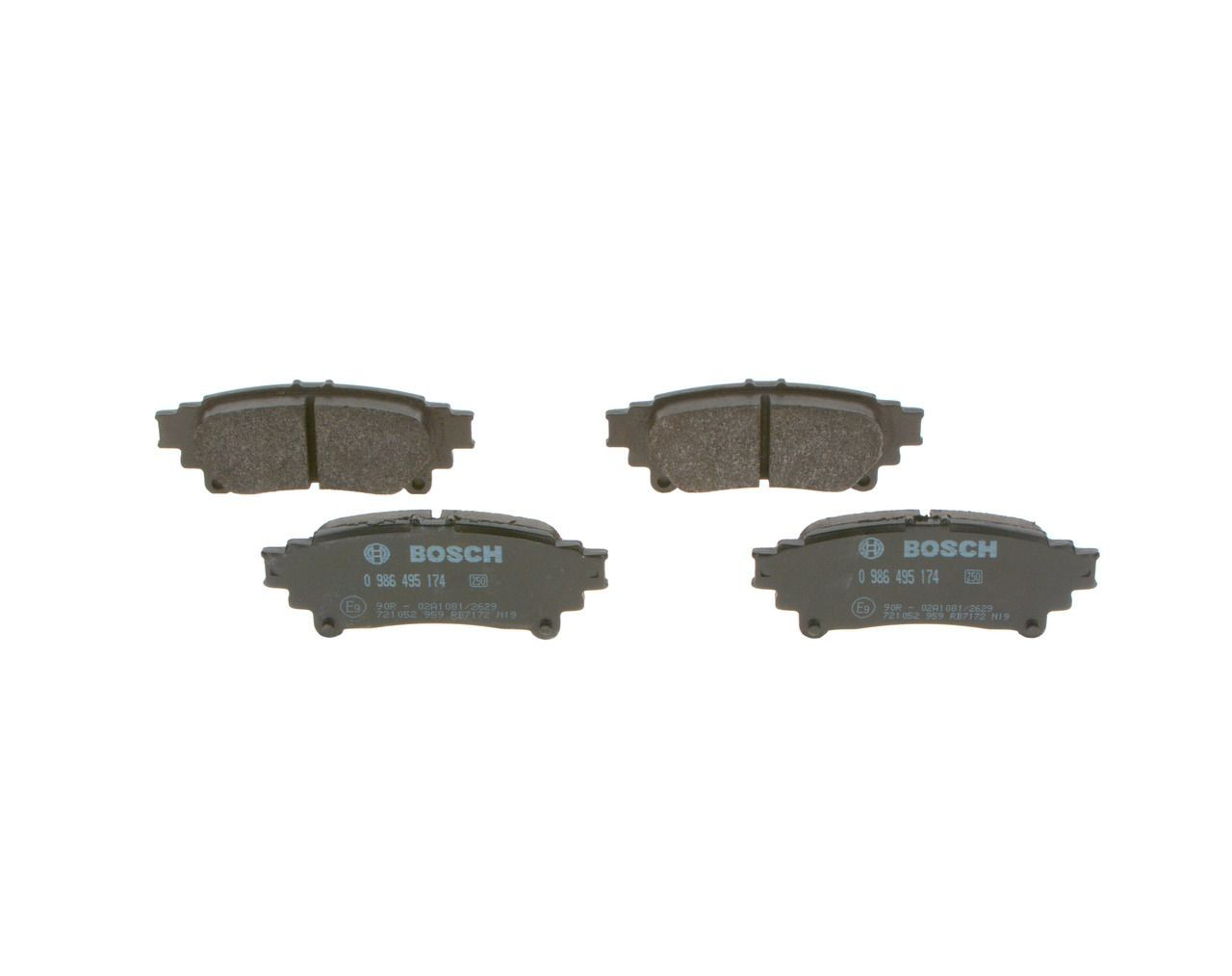 Compre 0986495174 Bosch Sapatas do freio traseiras de disco