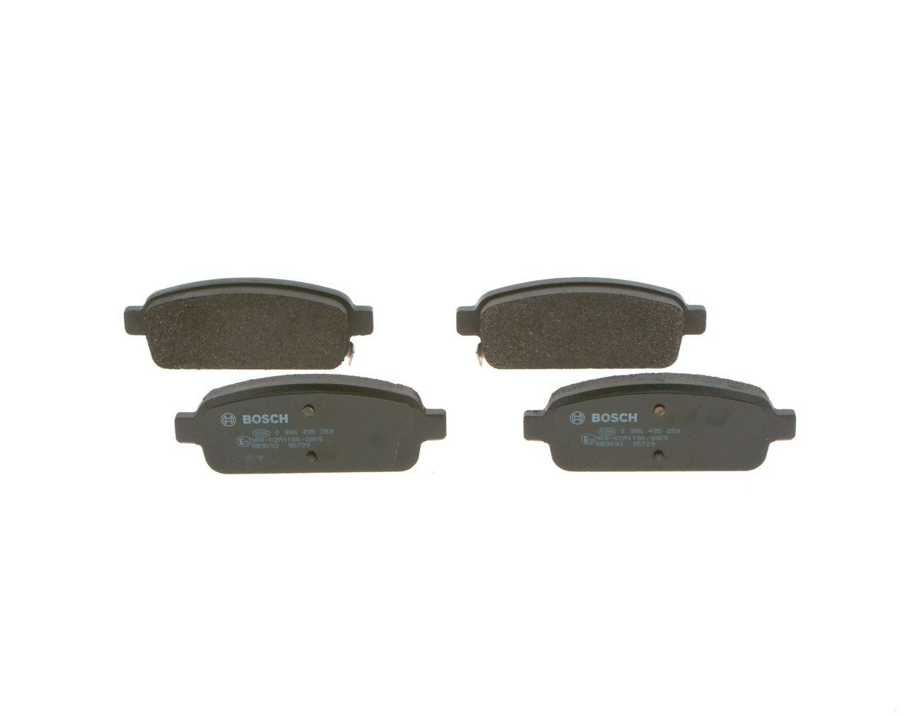 0986495259 Bosch Sapatas do freio traseiras de disco