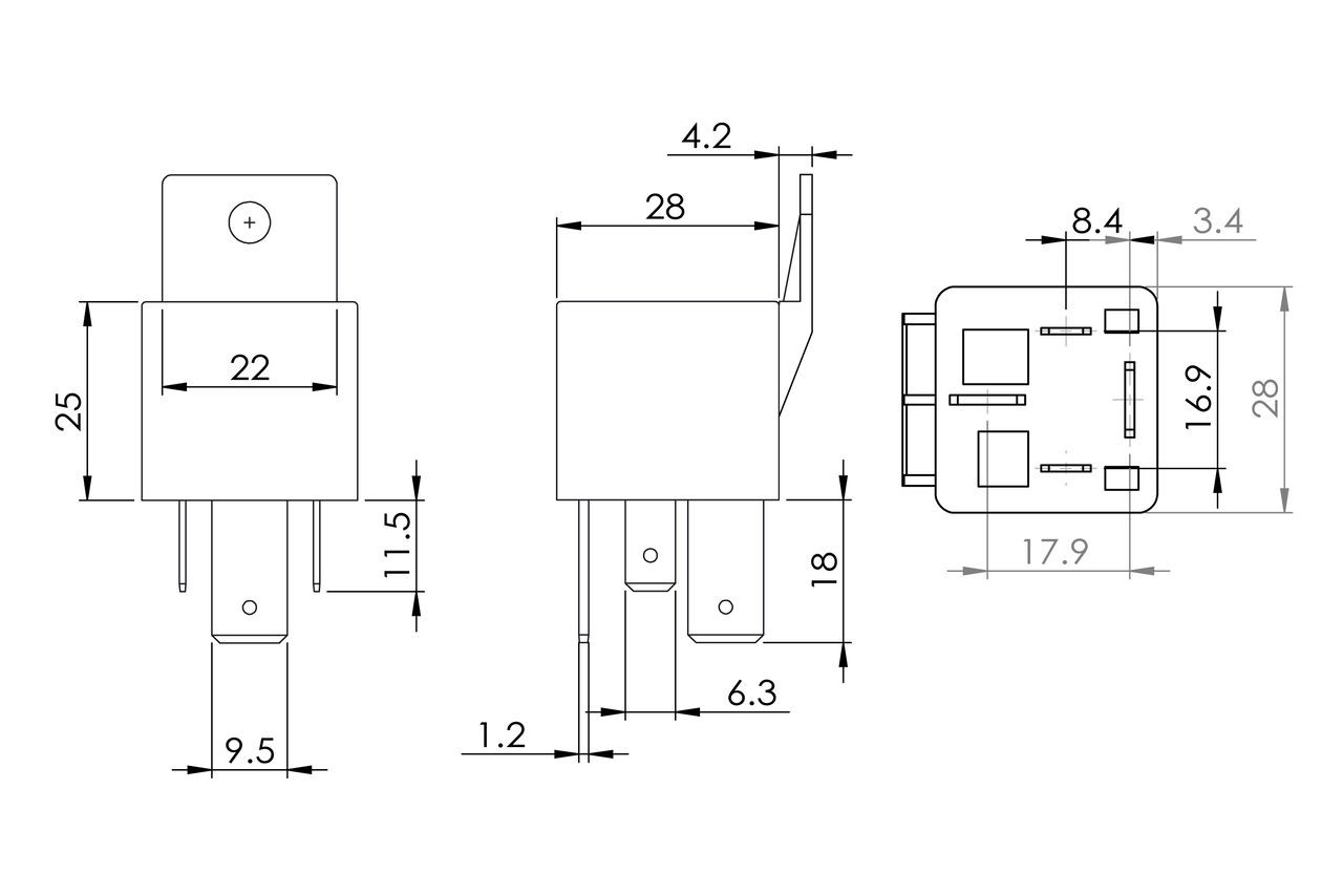 Relê elétrico multifuncional 0986AH0080 Bosch