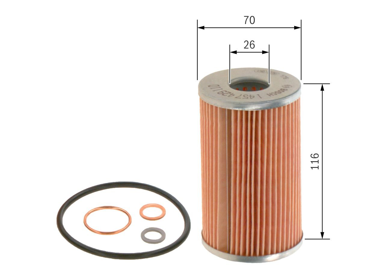 Compre 1457429113 Bosch Filtro de óleo