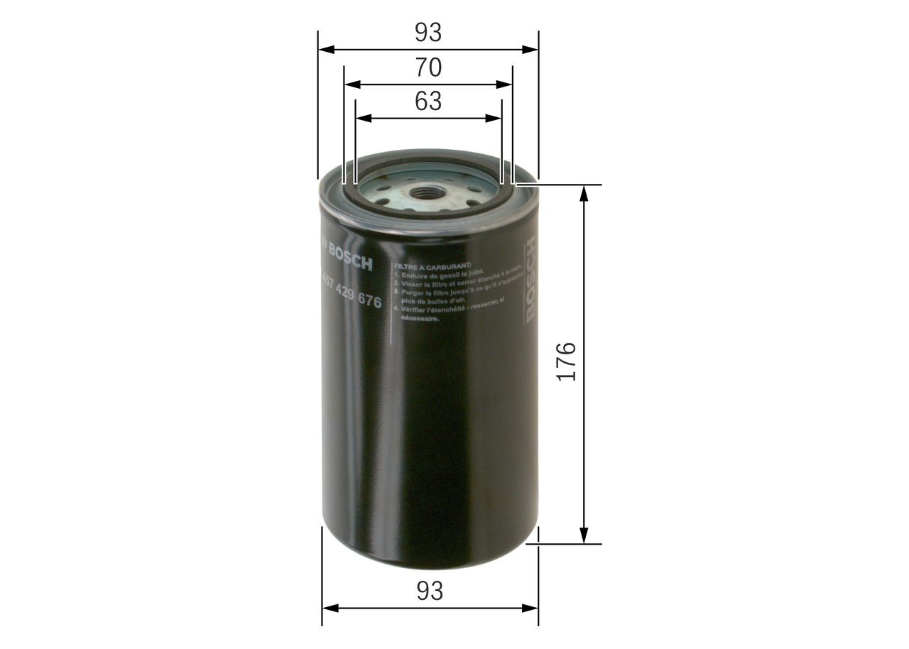 Filtro de combustível Bosch 1457429676