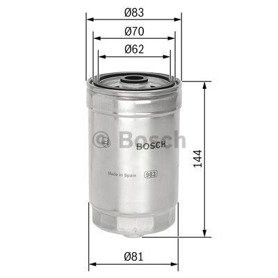 1457434314 Bosch Filtro de combustível
