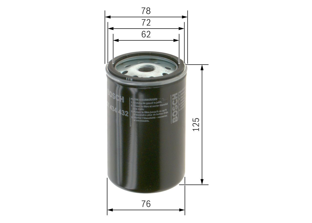 1457434432 Bosch Filtro de combustível