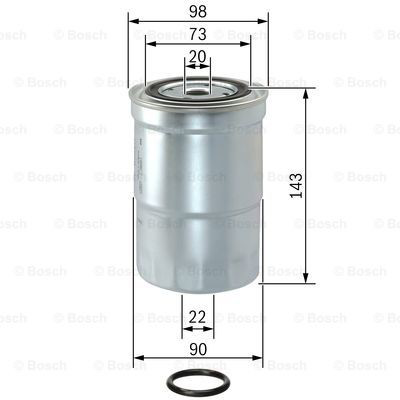 Filtro de combustível 1457434459 Bosch
