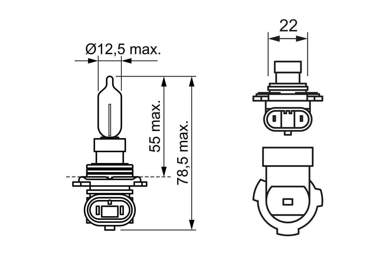 1987302026 Bosch Lâmpada halógena