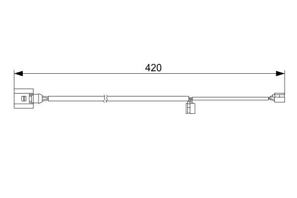 Sensor dianteiro de desgaste das sapatas do freio 1987473012 Bosch