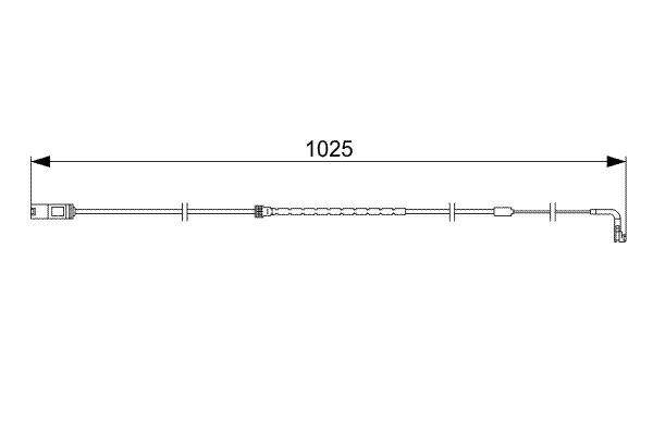 Sensor traseiro de desgaste das sapatas do freio Bosch 1987473026 preço, a partir de 12,73 USD