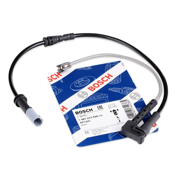 Sensor dianteiro esquerdo de desgaste das sapatas do freio 1987473548 Bosch