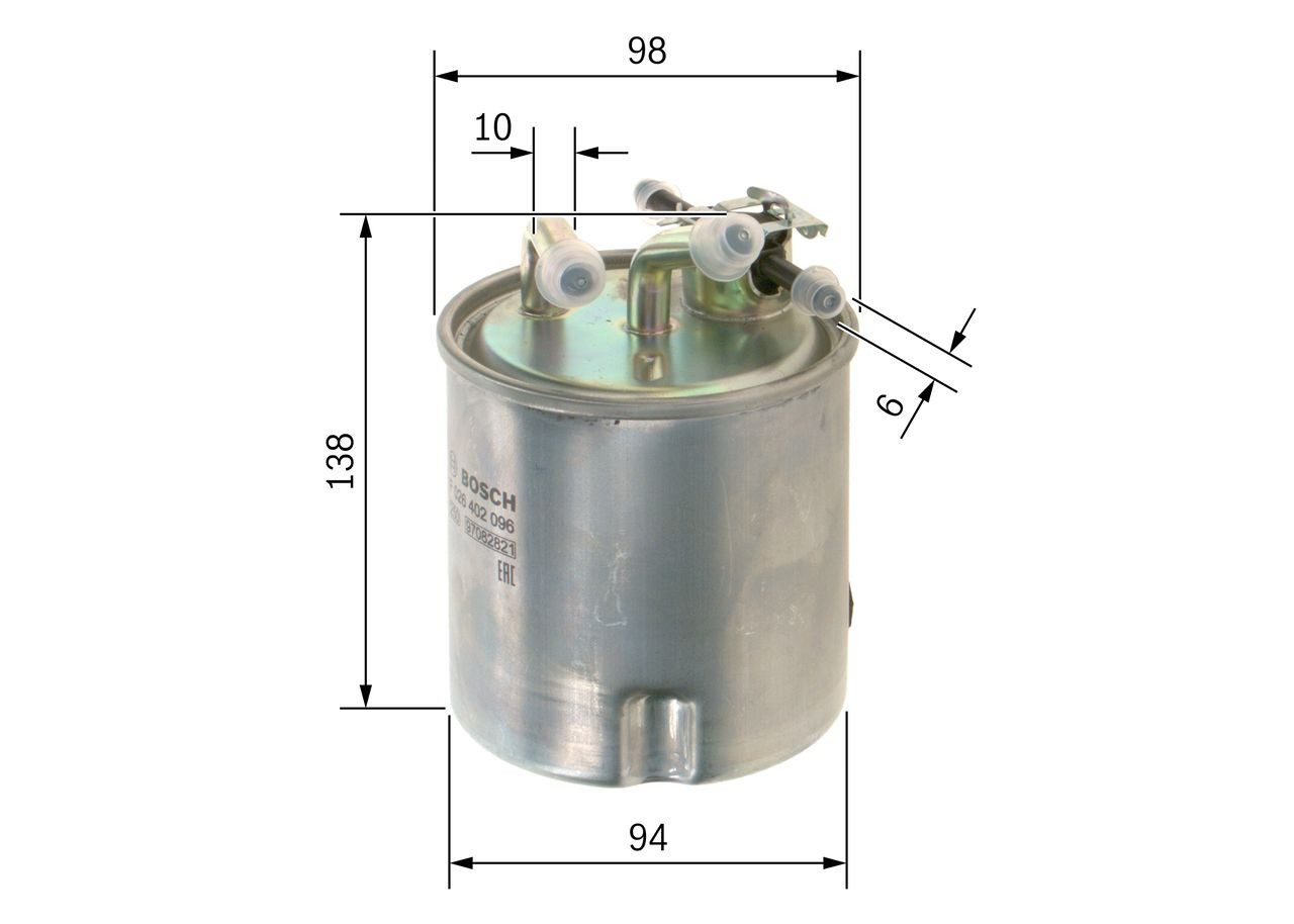 Filtro de combustível F026402096 Bosch