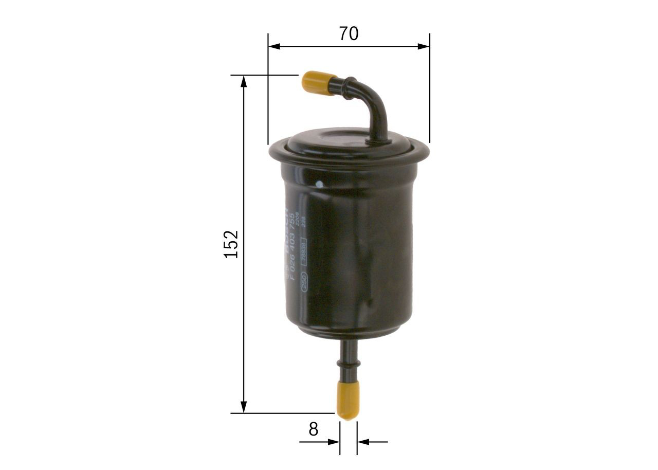 Filtro de combustível F026403755 Bosch